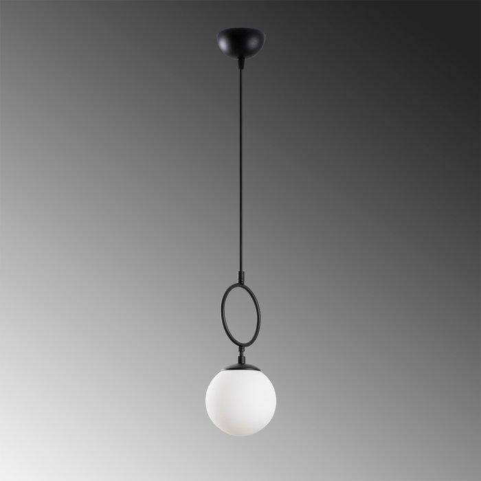 Opviq Ring - 13432 Lámpara de araña de metal negro